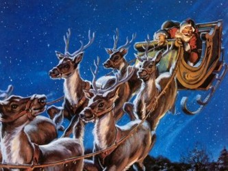 Entonces Santa Claus se puso triste al ver que los renos estaban demasiado cansados para llevar a...