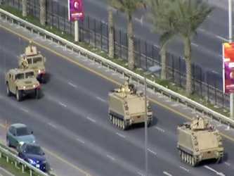 Unos 1,000 soldados saudíes entraron en Bahréin para proteger instalaciones del...
