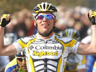 Cavendish, de 26 años y que también llegó a lucir el maillot amarillo de...