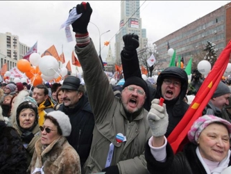Otro organizador de la manifestación, el periodista Serguei Parjomenko, consideró que...