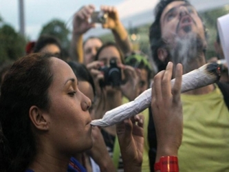 El uso de la marihuana no es ilegal en Uruguay, aunque las autoridades reconocieron que colocarse a...