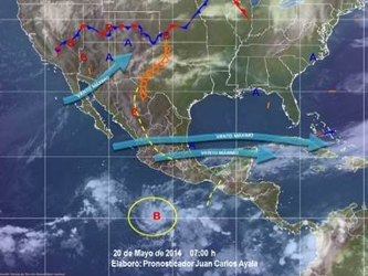 Las precipitaciones oscilarán entre 25 y 50 milímetros en zonas de Tabasco y Quintana...