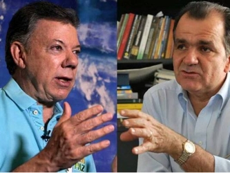 Santos triunfó así sobre su ex líder, Álvaro Uribe, transformado en...