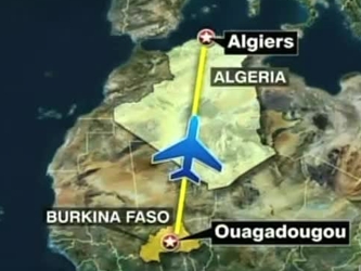 El vuelo AH5017 despegó a las 01:17 horas de Uagadugú, capital de Burkina Faso, y...