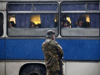Un funcionario de seguridad ruso dijo fuerzas ucranianas dispararon hasta 40 proyectiles de mortero...