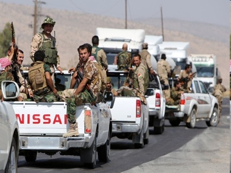 Helgurd Hikmet, portavoz de los soldados kurdos, llamados los Peshmerga, dijo que se han hecho con...
