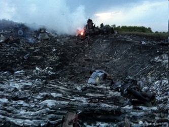 La caída del avión en un territorio del este de Ucrania controlado por separatistas...