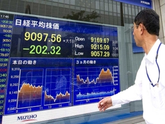 El índice MSCI de acciones asiáticas fuera de Japón borró unas...
