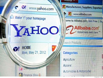 Las acciones de Yahoo subieron un 1,1 por ciento, a 40,61 dólares, en las operaciones...
