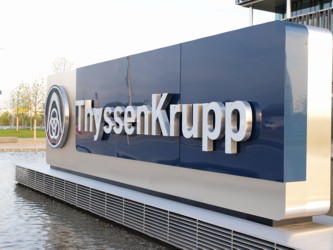 ThyssenKrupp dijo que aún espera un incremento porcentual de un dígito en las ventas,...