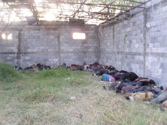 Entre los 58 hombres y 14 mujeres asesinados había hondureños, salvadoreños,...