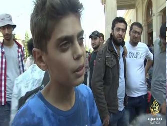 El menor responde: "Mi mensaje es, por favor, ayuden a los sirios. Los sirios necesitan ayuda...