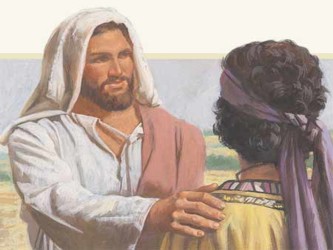 El joven no se ha dejado conquistar por la mirada de Jesús y así no ha podido...
