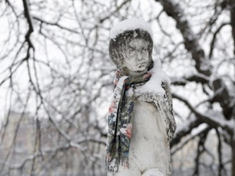 La nieve cubría partes de Rumania, Serbia, República Checa y Polonia, mientras la...