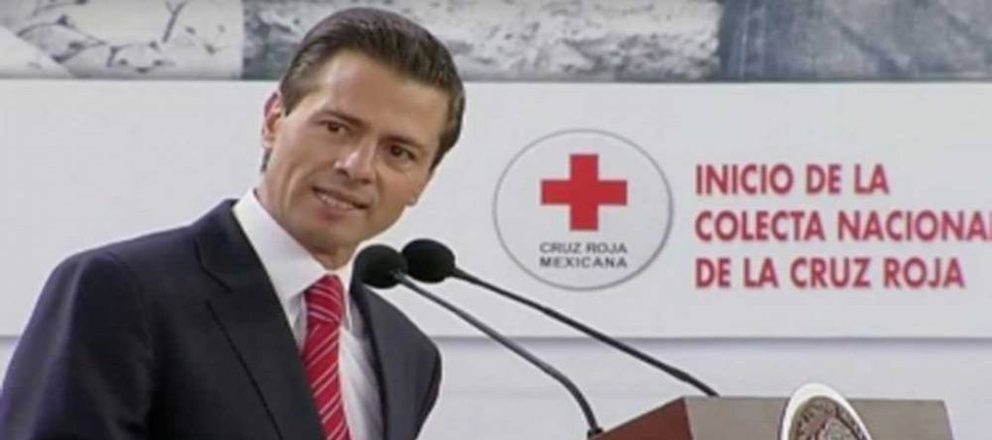 Peña Nieto celebró el convenio que firmaron la Cruz Roja, la Secretaría de...