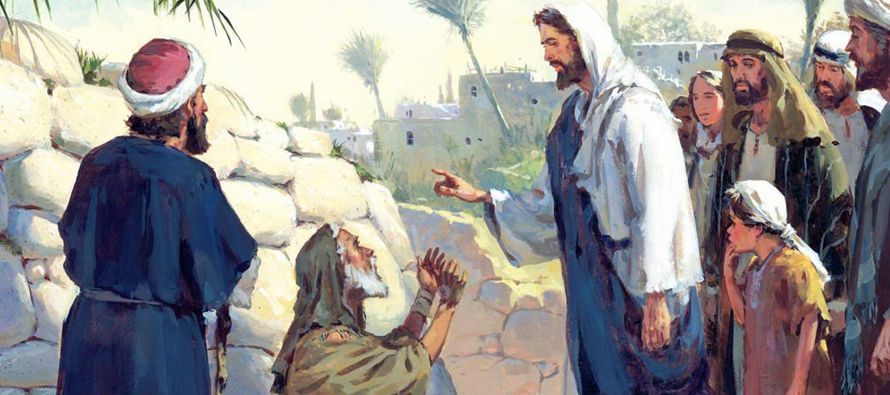Jesús se detuvo y dijo: «Llamadle». Llaman al ciego, diciéndole:...