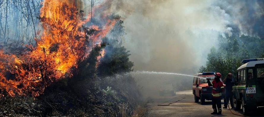 Los bomberos desplegados por todo Portugal para controlar la oleada de incendios forestales -muchos...