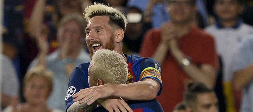 Un triplete de Lionel Messi, dos goles de Luis Suárez y uno de Neymar Jr, el tridente...
