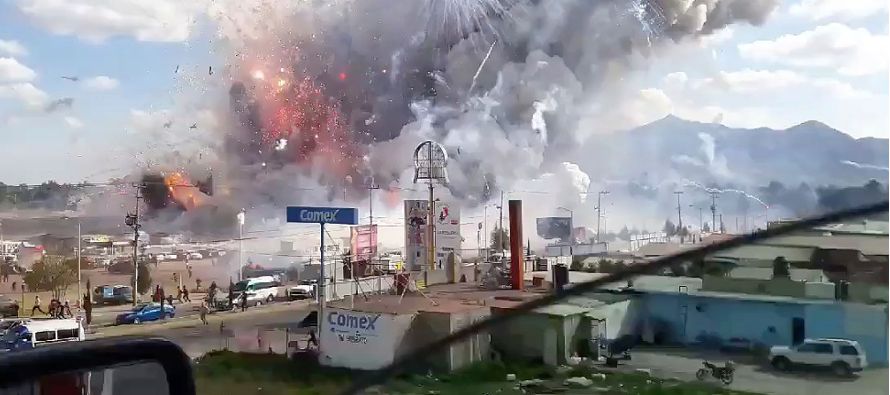 Transcurridas 24 horas de las explosiones registradas en un mercado de artificios...