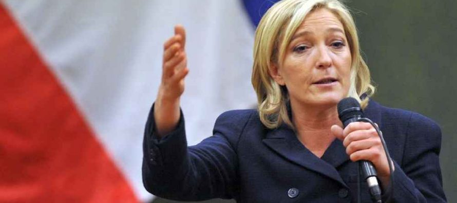 La dirigente ultraderechista francesa Marine Le Pen se encuentra en Estados Unidos buscando apoyo...