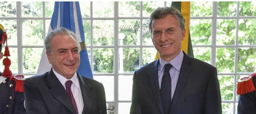Macri realizó hoy una visita de Estado a Brasil y, así como lo hizo Temer,...