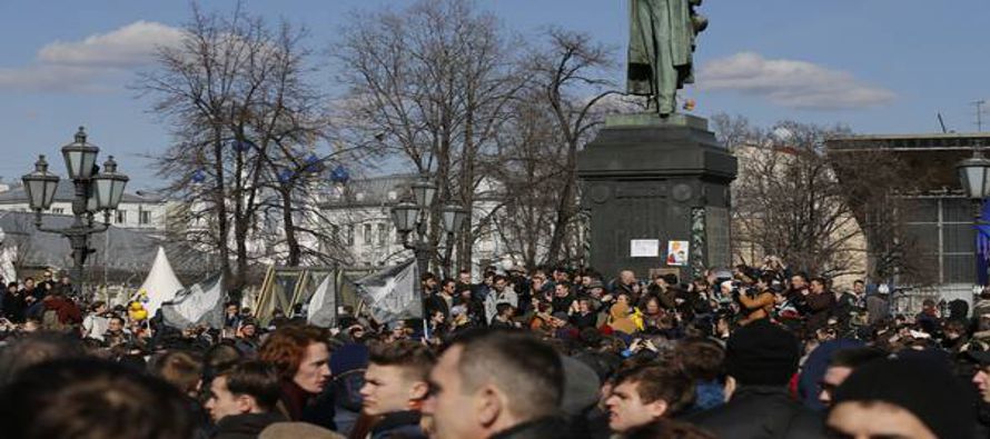 Las concentraciones opositoras más numerosas tuvieron lugar en la capital rusa, donde no...