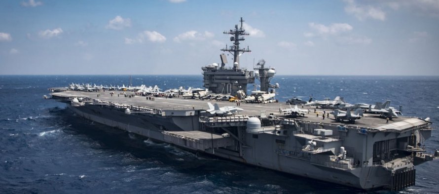 Estados Unidos envía periódicamente grupos de ataque de portaaviones a aguas cercanas...