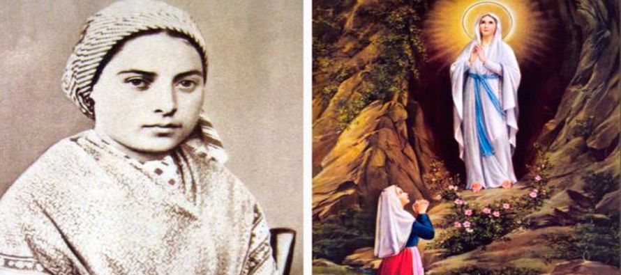 Santa María Bernarda Soubirous, virgen, la cual, nacida en Lourdes de una familia muy pobre,...