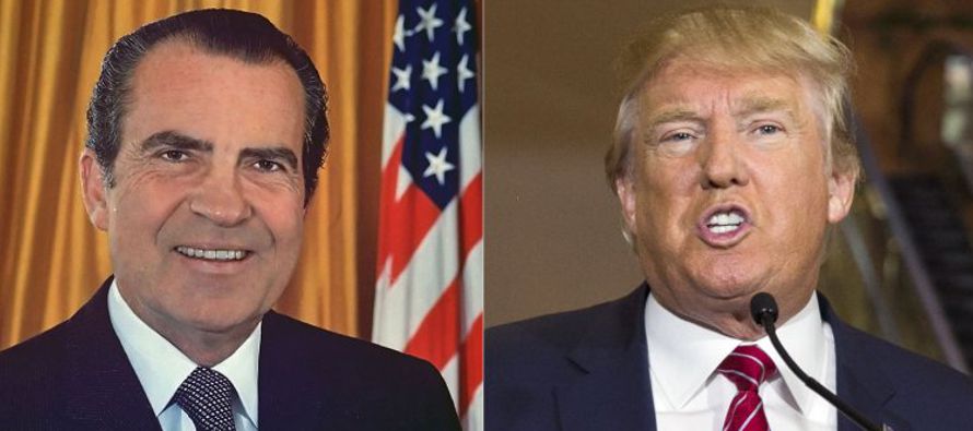 La sombra de Richard Nixon lleva días acechando en las noticias sobre Donald Trump, que por...