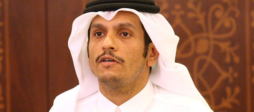 El ministro de Relaciones Exteriores catarí, el jeque Mohammed bin Abdulrahman al-Thani,...