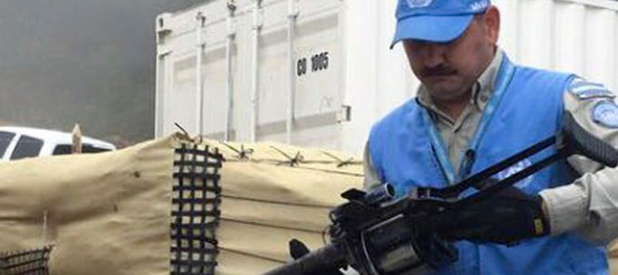 La Misión de la ONU en Colombia recibió y almacenó en contenedores 7.132...