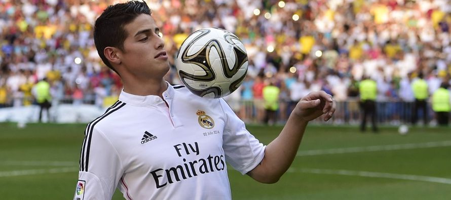 James llegó al Real Madrid desde el Mónaco por una cifra de 60 millones de euros...