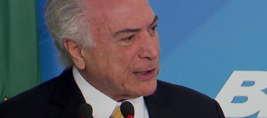 El presidente brasileño Michel Temer afirmó el jueves que Brasil no se ha paralizado...
