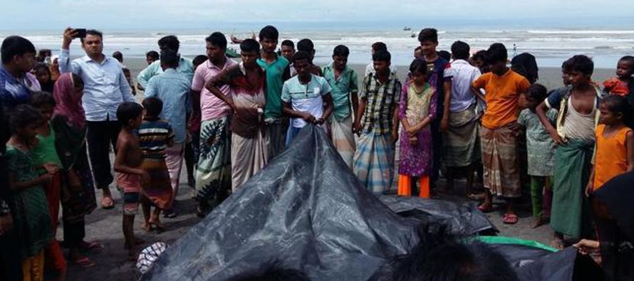 "Altas cifras de rohingya de camino a Bangladesh. Se está produciendo un desplazamiento...