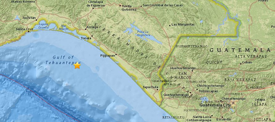 En este mismo golfo se localizó el epicentro del fuerte sismo de 8,2 que sacudió a...