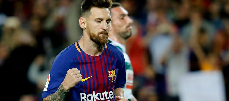 Messi abrió el marcador de tiro penal a los 21 minutos y volvió a marcar a los 59, 62...