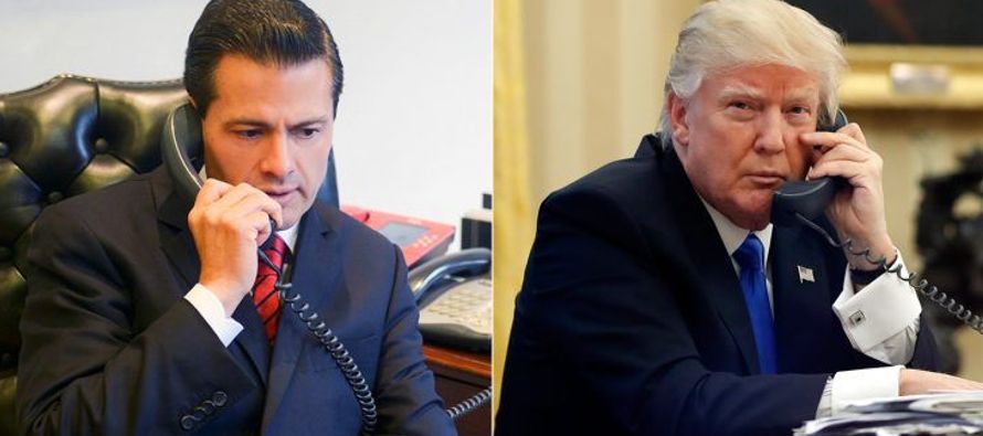 El presidente, Donald Trump, recibió hoy una llamada de su homólogo mexicano, Enrique...