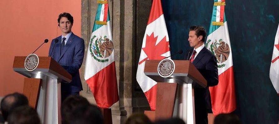 El presidente mexicano Enrique Peña Nieto dijo tras reunirse con Trudeau que está de...