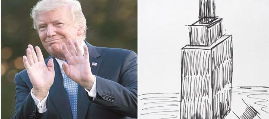 No es la primera vez que un bosquejo de Trump se vende por una gran cifra: un croquis del horizonte...