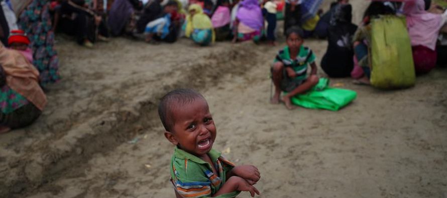 "Las tasas de malnutrición entre los menores en el estado de Rakhine (noroeste de...