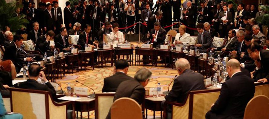 Los once países signatarios del Acuerdo de Asociación Transpacífico (TPP)...