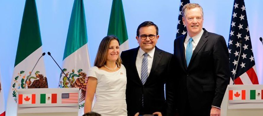 "México es más grande que el TLCAN", afirmó por ejemplo el canciller...
