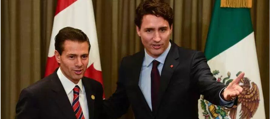 Peña Nieto y Trudeau "acordaron continuar con la estrecha comunicación"...