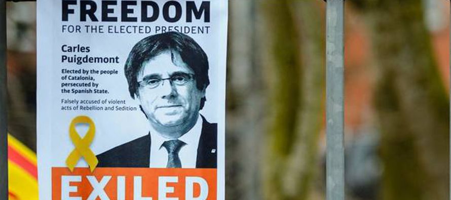 El presidente catalán depuesto y ahora encarcelado, Carles Puigdemont, lanzó hoy una...