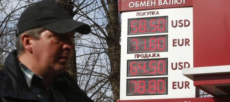 La fuerte depreciación en el valor del rublo probablemente también hará...