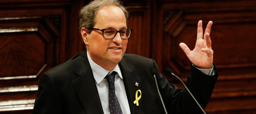 Quim Torra, abogado, de 55 años, fue investido en remplazo de Carles Puigdemont, el...
