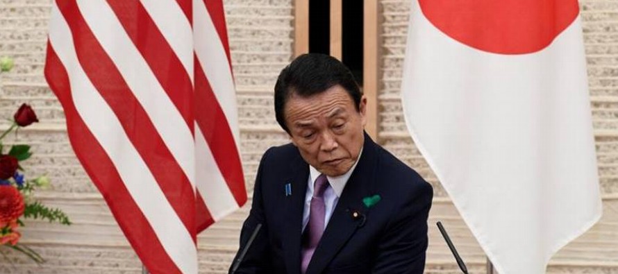 La broma del viceprimer ministro japonés tuvo lugar el mismo día en que Corea del...