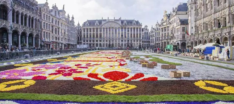 Este año, el diseño de la alfombra de flores es el más complejo desde 1971,...