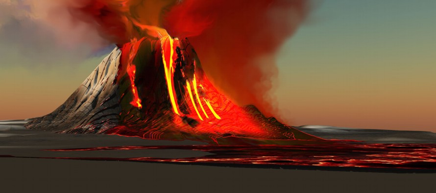 Los científicos observaron la lava despedida por volcanes de la Isla Grande en 1955 y 1960,...