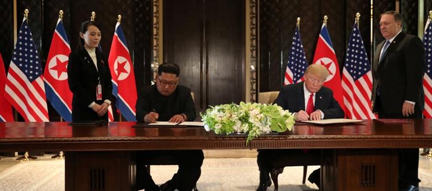El presidente Trump y el presidente Kim Jong Un han mantenido un intercambio de opiniones sincero,...